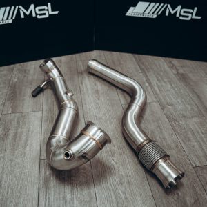 Mercedes A45 CLA45 GLA45 3.5" Decat Downpipe and mid pipe