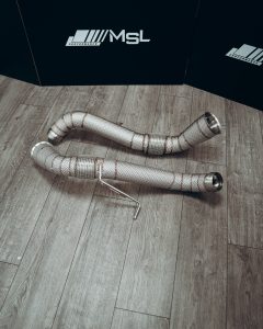 Mclaren 570S 540C 570GT 3.8L V8 Heat shielded decat downpipes