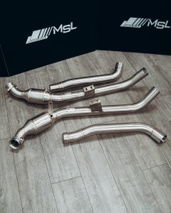 Mercedes E63 W212 5.5 bi turbo downpipes