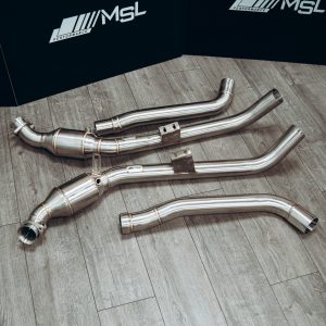 Mercedes E63 W212 5.5 bi turbo downpipes